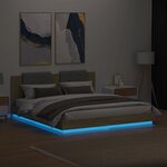 vidaXL Cadre de lit avec LED sans matelas chêne sonoma 200x200 cm