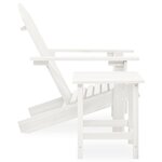 vidaXL Chaise de jardin Adirondack avec table Bois de sapin Blanc