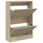 vidaXL Armoire à chaussures chêne sonoma 60x21x87 5 cm bois ingénierie