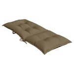 vidaXL Coussins de chaise à dossier haut lot de 6 taupe mélangé tissu