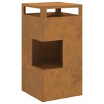 vidaXL Braise Marron 50 x 50 x 100 cm Acier résistant aux intempéries