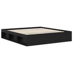 vidaXL Cadre de lit avec tête de lit Noir 200 x 200 cm Pin massif