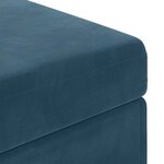 vidaXL Tabouret Bleu 101 x 41 x 40 cm Velours et Bois Composite