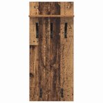 vidaXL Porte-manteau mural avec étagère Bois ancien 90 x 40 x 10 cm