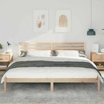 vidaXL Cadre de lit avec tête de lit Marron 200 x 210 cm Pin massif