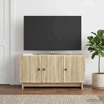 vidaXL Meuble TV Chêne Sonoma 99 x 34 5 x 50 cm Bois d'ingénierie