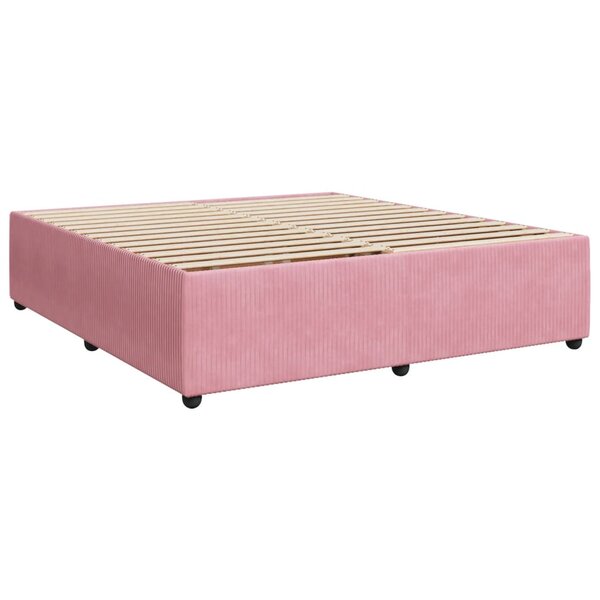 vidaXL Cadre de lit Rose 180x200 cm Velours