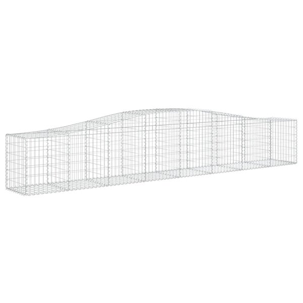 vidaXL Panier de gabions arqué 400x50x60/80 cm Fer galvanisé