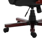 vidaXL Chaise de bureau Noir Similicuir