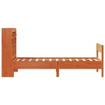 vidaXL Lit bibliothèque sans matelas cire marron 100x200 cm pin massif