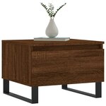 vidaXL Tables basses 2 Pièces chêne marron 50x46x35 cm bois d'ingénierie