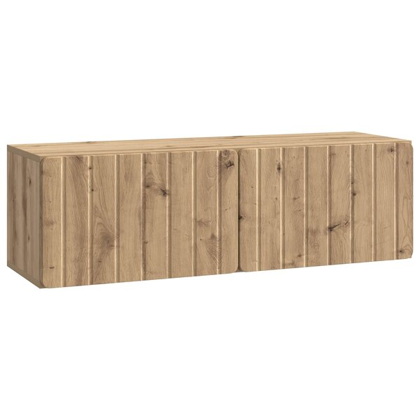 vidaXL Meuble TV mural 98 x 31 x 30 cm Chêne artisanal