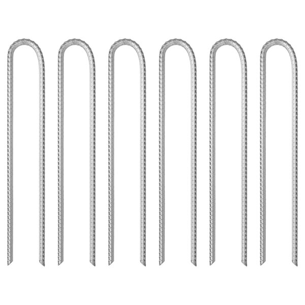 vidaXL Piquets de tente 6Pièces en forme de U 337cm Ø10mm acier galvanisé