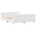 vidaXL Cadre de lit sans matelas blanc 120x190 cm bois de pin massif
