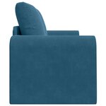 vidaXL Canapé-lit au sol 2-en-1 bleu 148x71x83 cm Velours