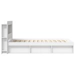 vidaXL Cadre de lit avec rangement Blanc 80 x 200 cm Bois d'ingénierie