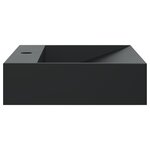 vidaXL Vasque 50x38x11 cm fonte minérale/marbre noir mat