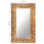 vidaXL Miroir 80x50 cm Bois de manguier massif
