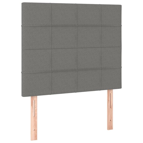 vidaXL Têtes de lit 2 Pièces Gris foncé 100x5x78/88 cm Tissu
