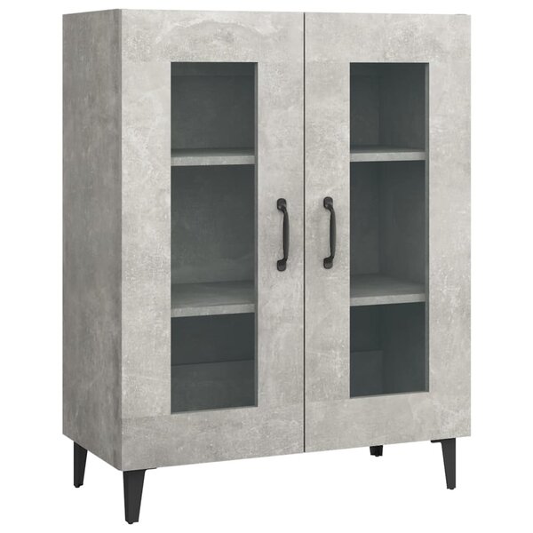 vidaXL Buffet gris béton 69 5x34x90 cm bois d'ingénierie