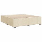 vidaXL Cadre de lit sans matelas crème 200x200 cm tissu