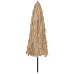 vidaXL Parasol de jardin avec LED et mât en acier marron 324x324x247cm