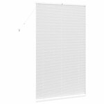 vidaXL Store de Fenêtre avec des rideaux Blanc Aluminium