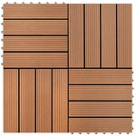 vidaXL Carreau de terrasse 22 Pièces Marron 30 x 30 cm WPC