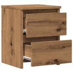 vidaXL Table de chevet chêne artisanal 30x30x40 cm bois d'ingénierie