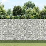 vidaXL Lits surélevés en gabion 3 Pièces 30x30x200 cm Fer