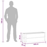 vidaXL Jardinière surélevée Marron 100 x 30 x 36 cm WPC et Aluminium