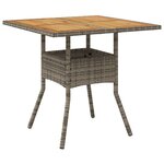 vidaXL Ensemble à manger de jardin et coussins 3 Pièces gris rotin acacia