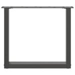 vidaXL Pieds de table basse en U 2 pièces anthracite 50 x (42-43) cm acier