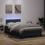 vidaXL Sommier à lattes de lit et matelas et LED gris foncé 120x220cm velours