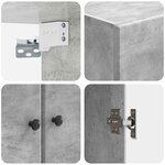 vidaXL Armoire Murale 66 x 34 5 x 90 cm Bois d'ingénierie Gris béton