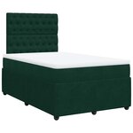 vidaXL Sommier à lattes de lit avec matelas vert foncé 120x190 cm