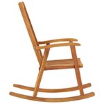 Vidaxl chaise à bascule avec coussins bois d'acacia massif