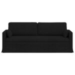 vidaXL Canapé Noir 198 x 78 x 80 cm tissu