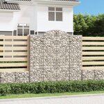 vidaXL Paniers à gabions arqués 4 Pièces 200x30x200/220 cm fer galvanisé