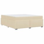 vidaXL Cadre de lit Crème 180 x 200 cm tissu