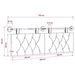 vidaXL Tête de lit suspendue Jaune Velours
