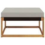 vidaXL Pouf d'Extérieur Bois d'acacia massif et Textilène Naturel