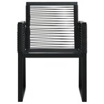 vidaXL Ensemble à manger d'extérieur 5 Pièces Rotin PVC Noir