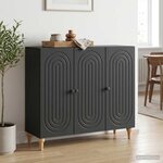 vidaXL Buffet Noir 89 x 34 5 x 80 cm Bois d'ingénierie