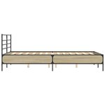 vidaXL Cadre de lit chêne sonoma 140x200 cm bois d'ingénierie et métal