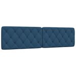 vidaXL Coussin de tête de lit bleu 200 cm tissu