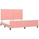 vidaXL Cadre de lit sans matelas rose velours