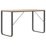 vidaXL Bureau d'ordinateur Noir et chêne 120x60x73 cm