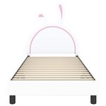 vidaXL Cadre de lit pour enfants avec tête de lit Blanc 90 x 190 cm PU