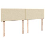 vidaXL Sommier à lattes de lit avec matelas Crème 200x200 cm Tissu